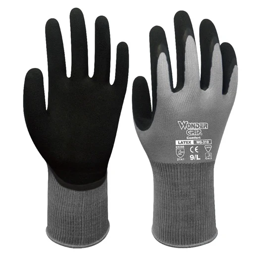 6 пар WG 310 красный нейлон спандекс микро пенопласт латексные нитриловые пальмовые