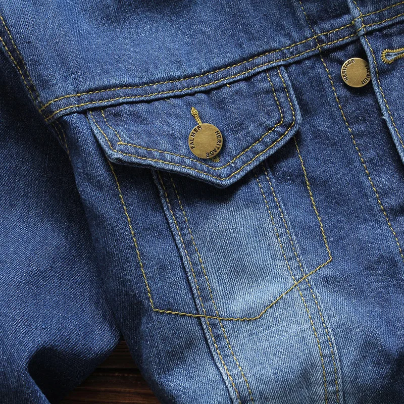 Мужская/женская джинсовая куртка VERSMA приталенная хлопковая рубашка в британском