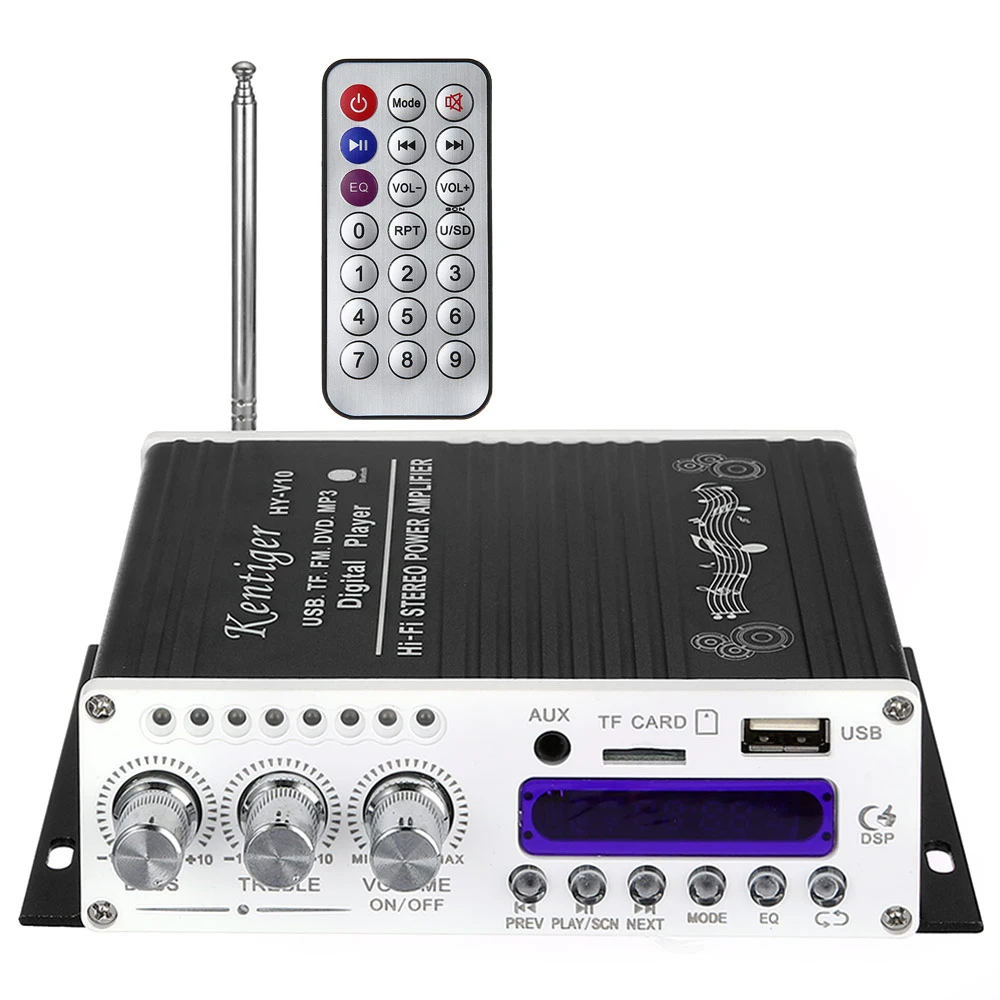 Super bass аудио Мощность Усилители домашние kentiger V10 bluetooth Hi-Fi стерео-класса AB