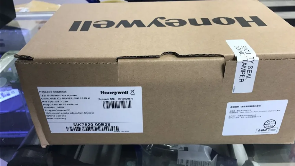 Oringinal Honeywell Solaris 7820 Omnidirectional Vertical Mini-Slot Laser Scanner with USB Cable