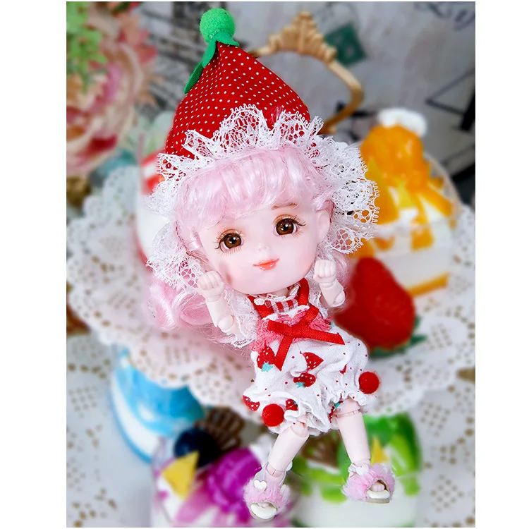 12 см миниатюрные Детские куклы BJD милые подвижные суставы 3D глаза кукла принцессы