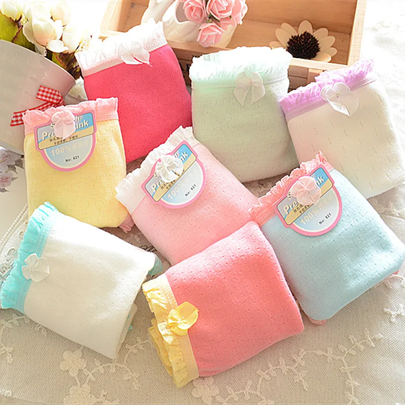 Женские трусики с милым бантом хлопковое нижнее белье женские Трусы стринги