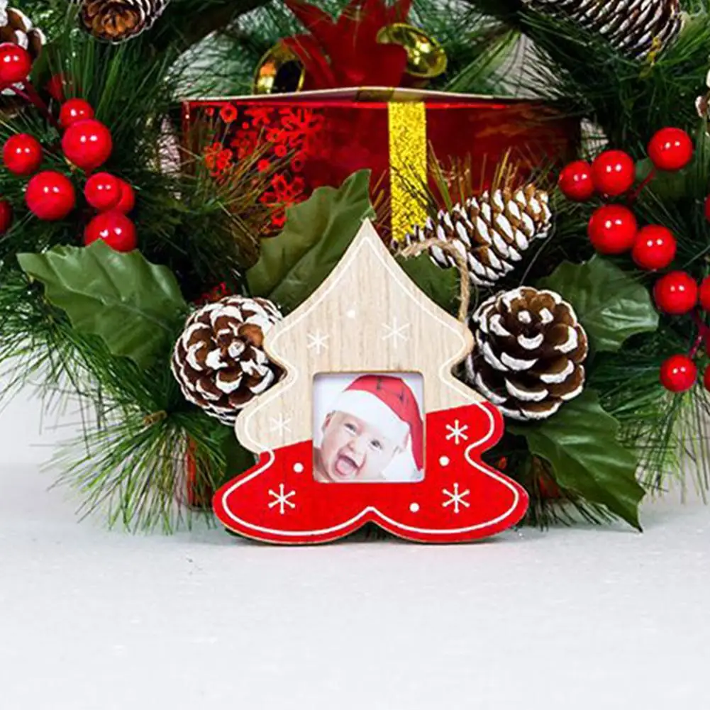 1 шт. Рождественская фоторамка кулон елка картина подвесные украшения