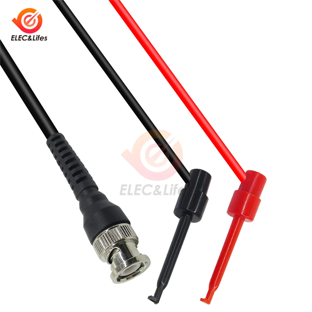 Conector macho P1007 BNC Q9 a Dual, Clip de gancho, Cable de sonda de prueba de osciloscopio, cables conductores de 120CM con dos Mini sondas, gancho de prueba de 500V 5A