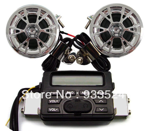 Универсальная мотоциклетная аудиосистема на руль 2 динамика MP3 FM Радио стерео