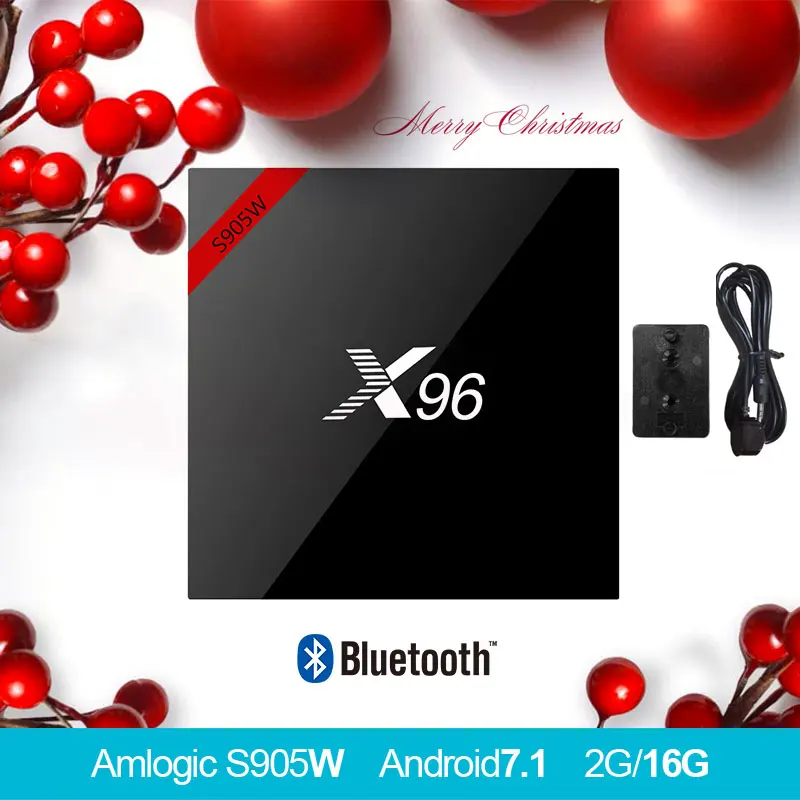 X96 Android 7 1 ТВ коробка последняя версия 18 0 Amlogic S905W г/2 г 8 г/16 Поддержка 2 4 ГГц WiFi HD к