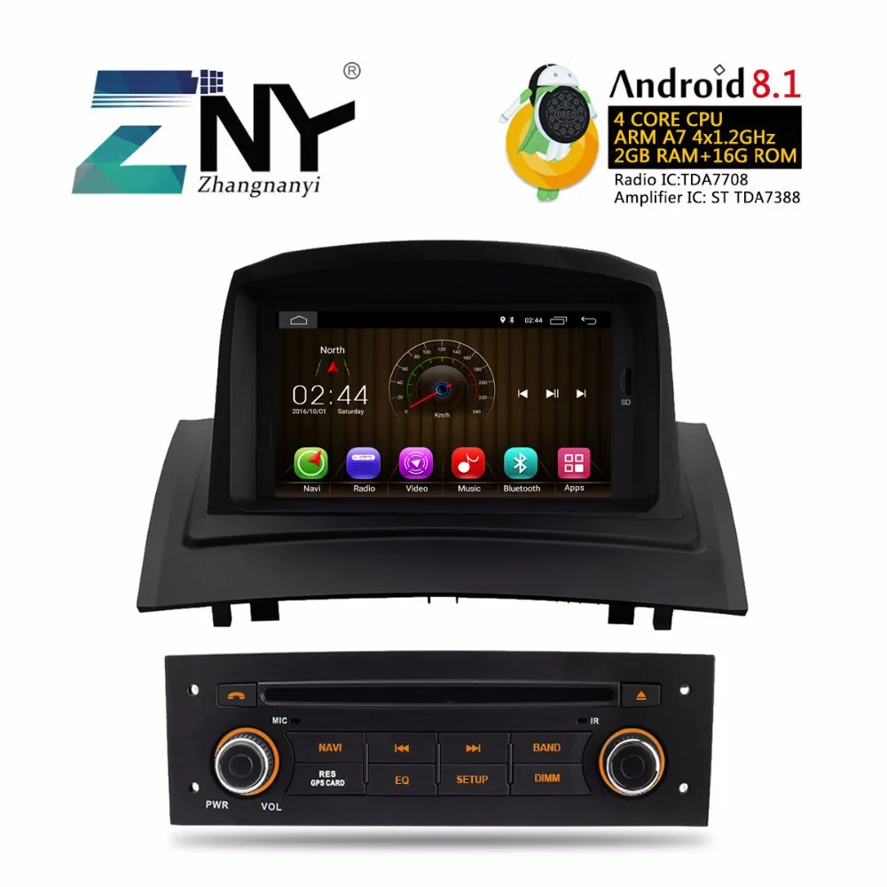 7 &quotAndroid 8 1 автомобильный Стерео Авторадио для Renault Megane 2 2005 2009 gps навигация FM RDS