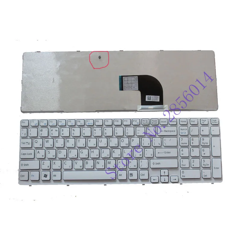 Русская клавиатура для sony VAIO SVE15 SVE 15 белая 149032851RU AEHK57002303A MP 11K73SU 920 с рамкой|laptop
