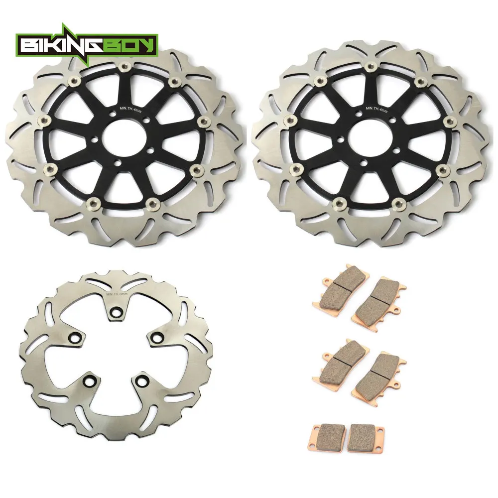 BIKINGBOY for Kawasaki ZX9R 1996 1997 Ninja ZX-9R ZX9-R 96 97 ZX900 B3 B4 Front Rear Brake Discs Rotors Disks Pads Motorcycle | Автомобили