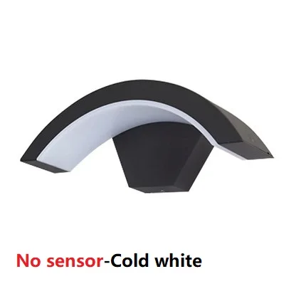 No Sensor Cool White Moden Водонепроницаемый светодиодный бра для крыльца, настенные светильники, открытый IP65 датчик движения, лампа, ландшафтный прожектор, балкон, коридор, садовый Декор - Испускаемый цвет: No Sensor Cool White