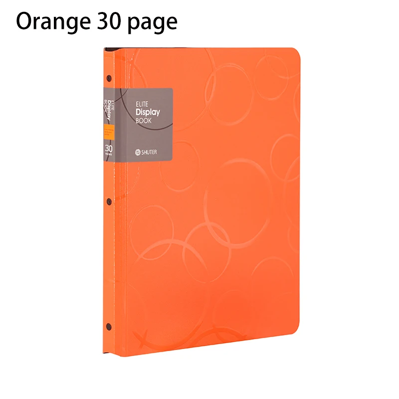 orange 30page 240*310 мм A4 профессиональная папка для документов 30 40 60 80 страниц папка для презентаций дисплей книга офис бизнес органайзер для документов - Цвет: orange 30page