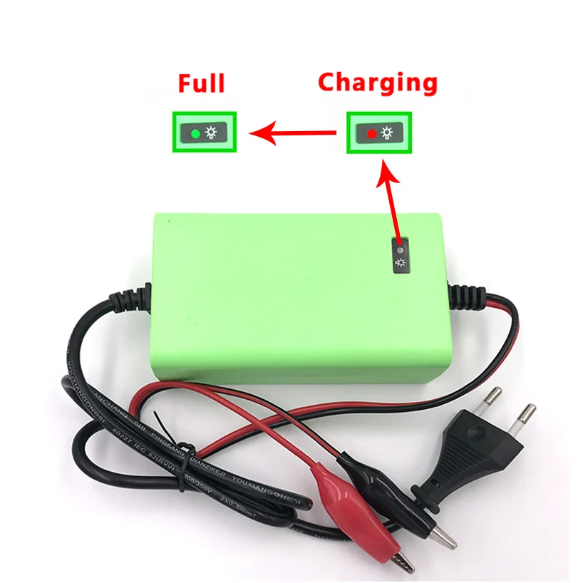 12 V 2A для мотоциклов и автомобилей свинцово кислотный Батарея Зарядное