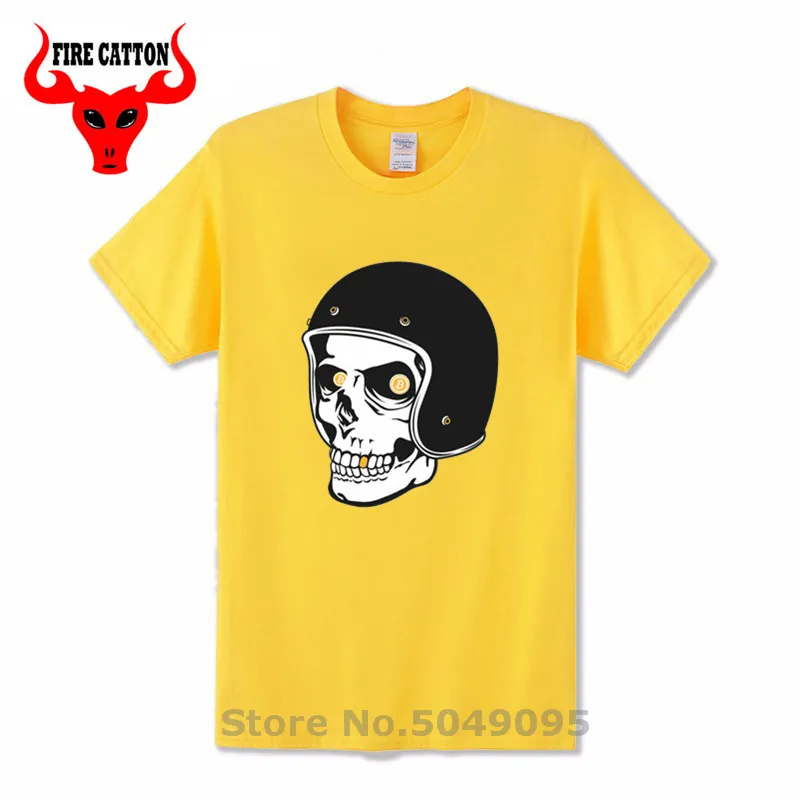 Комиксов Футболка Camiseta Hombre Биткоин ад Райзер футболка забавная Мужская с черепом
