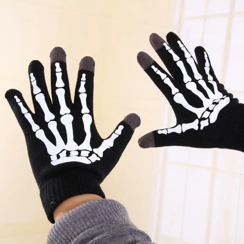 Новые модные зимние осенние вязанные перчатки с когтями призрака Волшебные