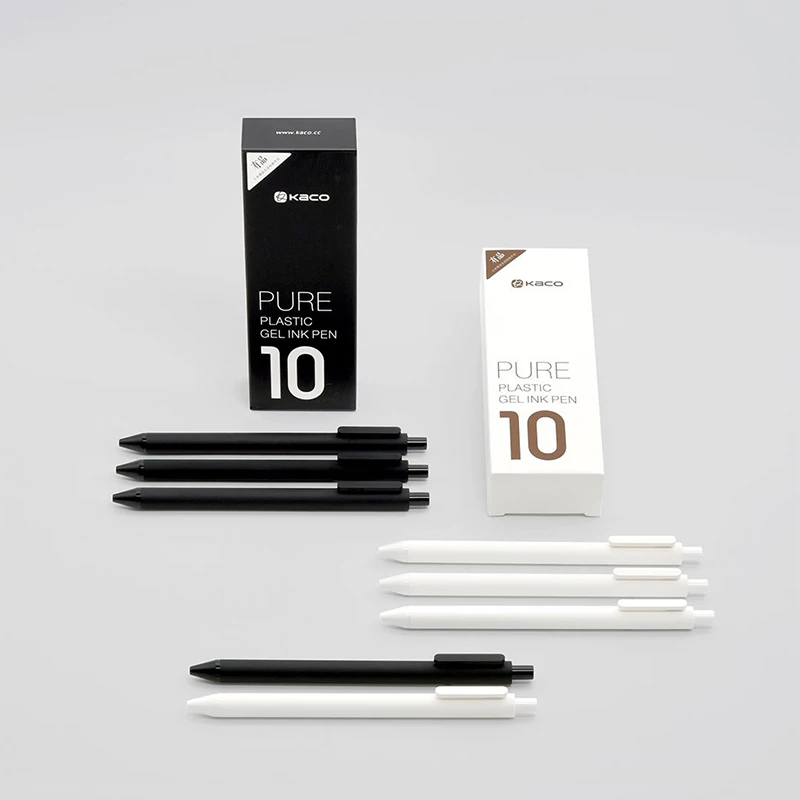 

Xiaomi Mijia KACO Gel Pen 0.5mm Black Color Ink Refills ABS Plastic Pen Write Length 400MM Smoothly Writting For Office Study