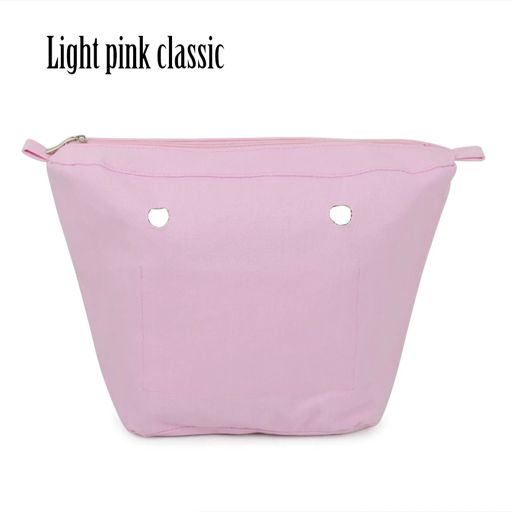 light pink classic Внутренняя подкладка вставка карман на молнии для классического мини Obag холст вставка с внутренним водонепроницаемым покрытием для O сумки - Цвет: light pink classic