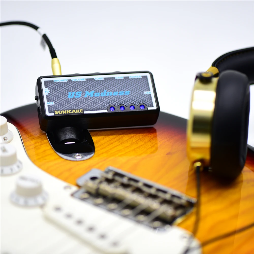 Sonicake US Madness Mini портативный usb-заряжаемый усилитель для электрогитары, усилитель для наушников, ультра высокий уровень, чистый комбо