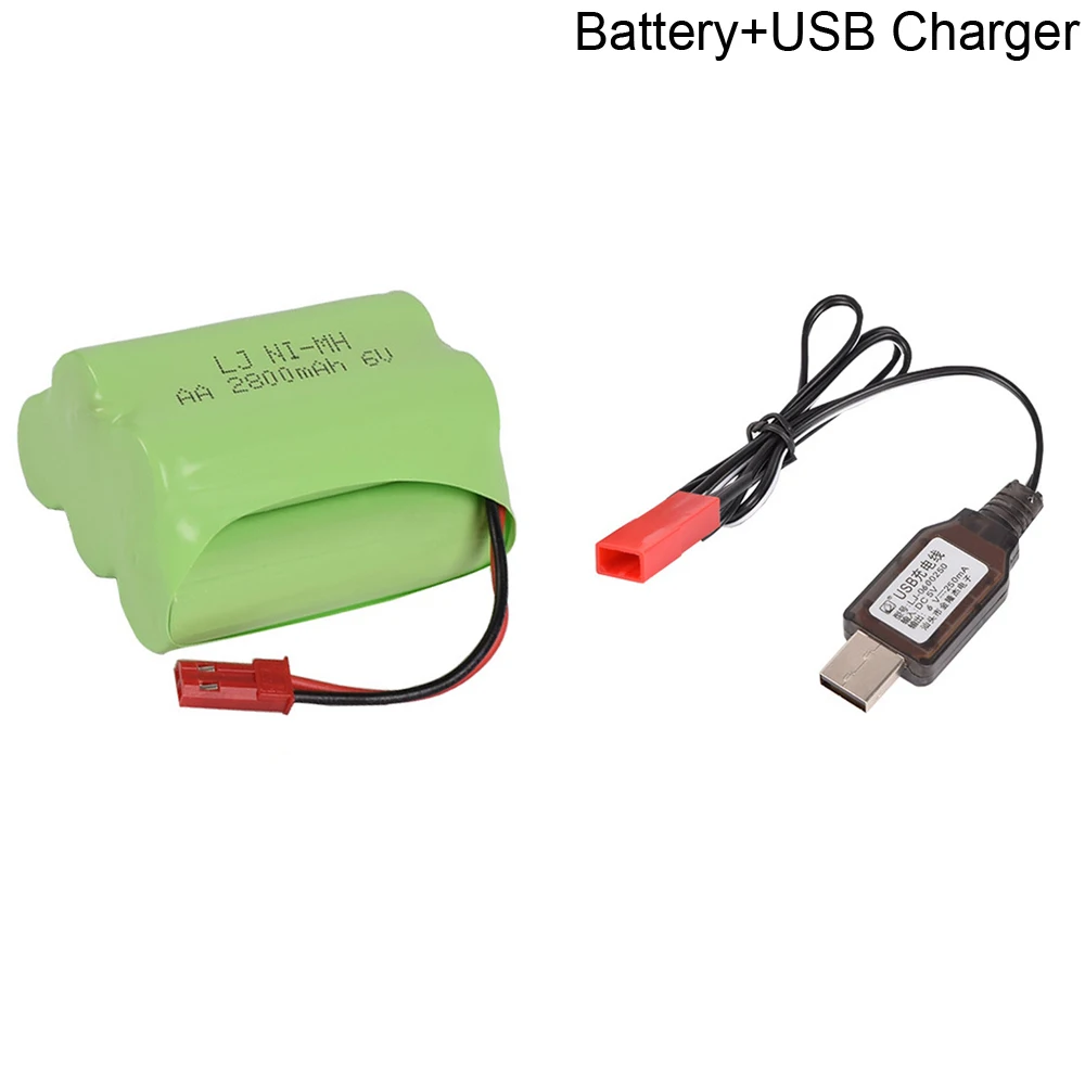 6v 2800mah NIMH батарея с USB зарядным устройством ni mh батарейный блок для RC игрушечного