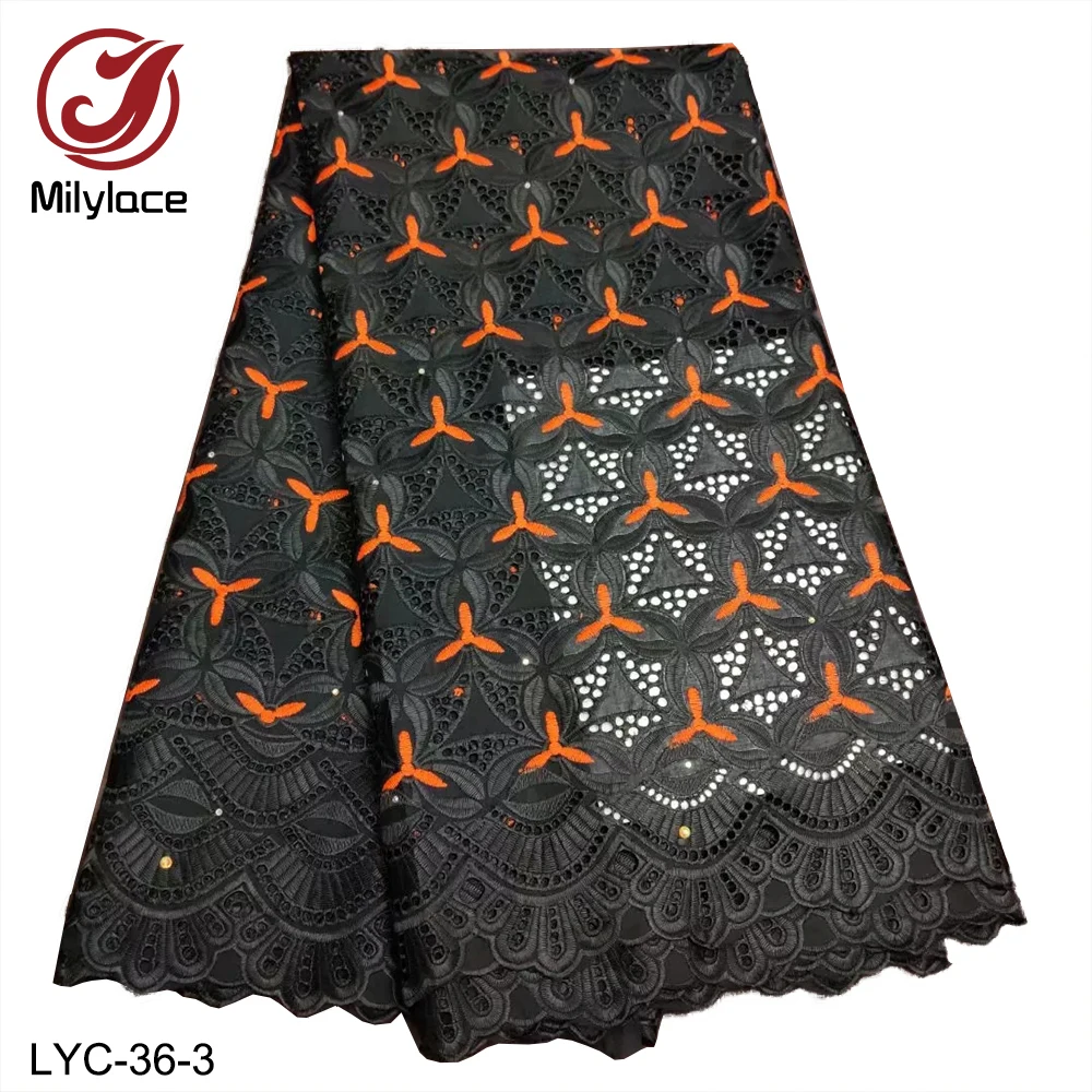 2019 High Quality African Swiss Voile Lace New Hollow Out Pure Cotton Guipure Fabric LYC-36 | Дом и сад