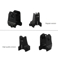 tactical fixed front rear sight streamline design standard ar15 apertures iron sights hunting accessories