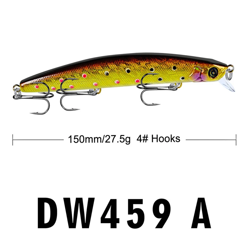 1 шт. Minnow приманки для ловли рыбы 150mm/27 5g рыболовная жесткая приманка воблер