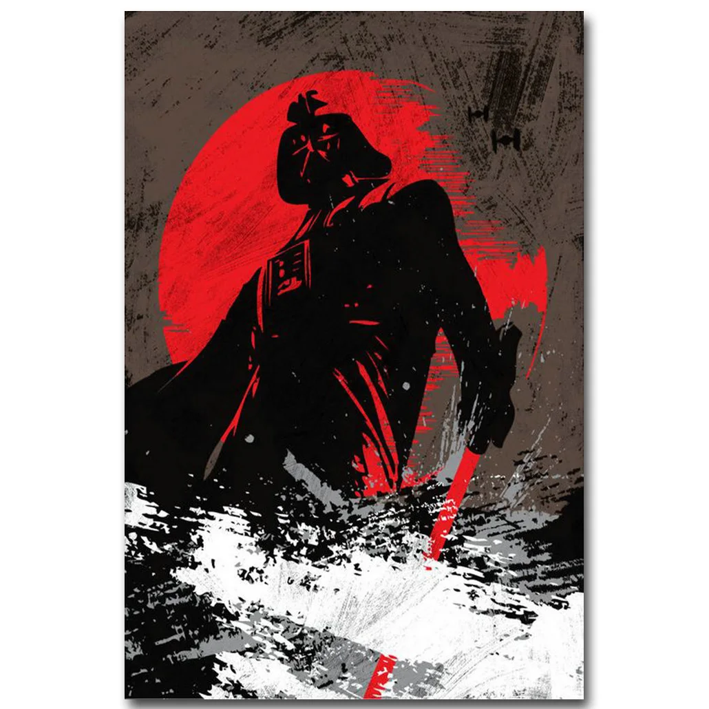 Дарт Вейдер Звездные войны 7 The Force Awakens художественный шелковый тканевый плакат с