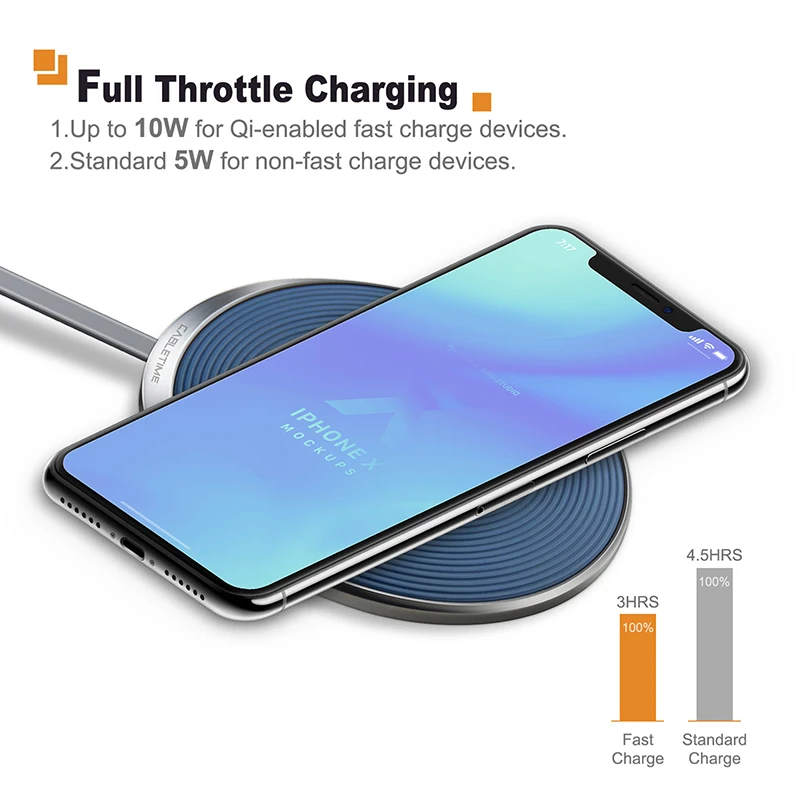 CABLETIME Беспроводное зарядное устройство для X/XS/8 samsung S9/S8 USB зарядное устройство Pad 10 Вт Быстрое беспроводное зарядное устройство для телефона Quick Charge C160