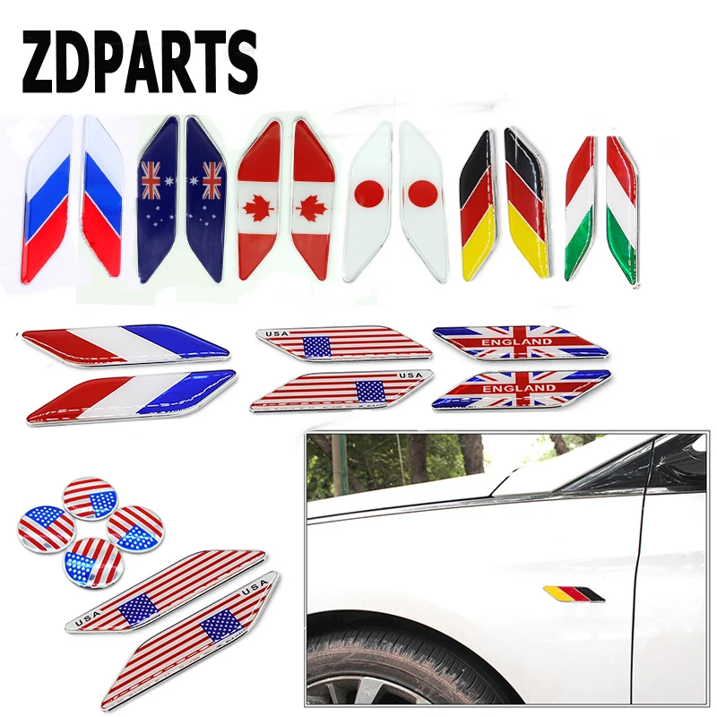 ZDPARTS 2X наклейки на автомобильный Стайлинг флаг окно крыло дверь боковые для Suzuki