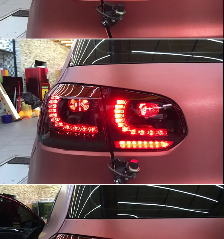 Стайлинга автомобилей Хвост Для VW Golf 6 светодио дный задние фонари 2009-2013 Гольф 6 mk6 R20 задний фонарь задний лампы ДРЛ+ Тормозная+ Park+ сигнала светодио дный