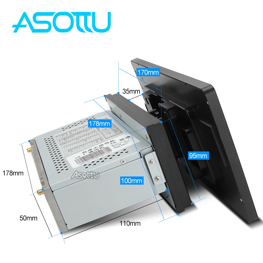 Asottu 10,1 дюймов 2G android 8,1 автомобильный dvd gps Навигатор Радио Видео плеер стерео Универсальный радио Автомобильный Универсальный мультимедиа 1 din