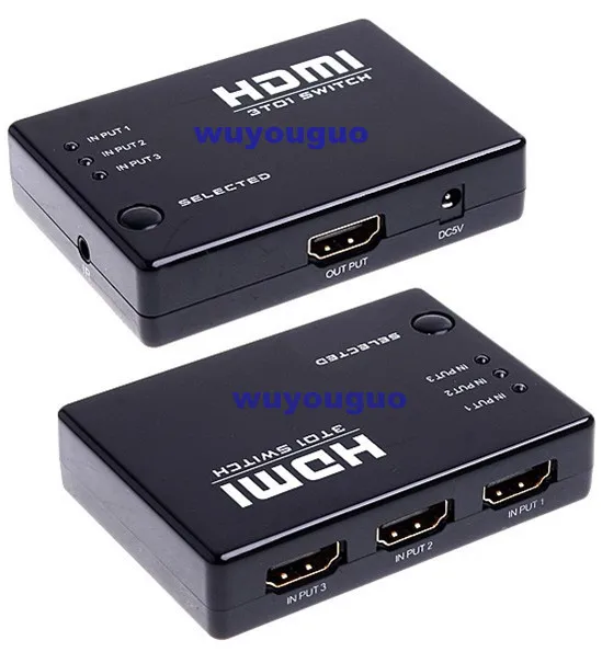 1080P 3 порта видео HDMI коммутатор с ИК-пультом дистанционного управления для PS4 PS3 HD tv