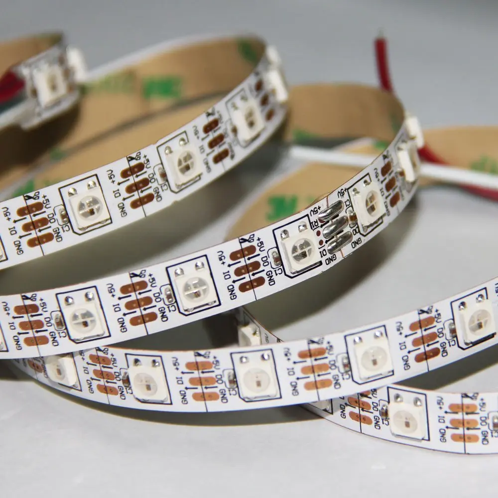 

20M/LOT rgb LED Strip WS2812B ic DC5V 60Leds/M IP22 Not-Waterproof SMD5050 Change Color digital led tape flexible ribbon