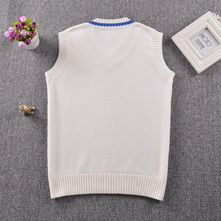 Japanese Preppy High School Uniform Vest Mamegoma Cartoon Animal Embroidery Sweater Sweet Cute Anime Cosplay Pullovers JK Girls | Женская
