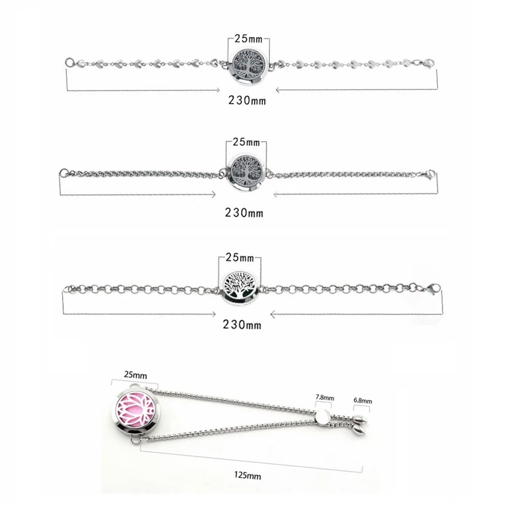 Новинка цветок жизни птица Мими эфирное масло диффузор медальон браслет 25 мм для