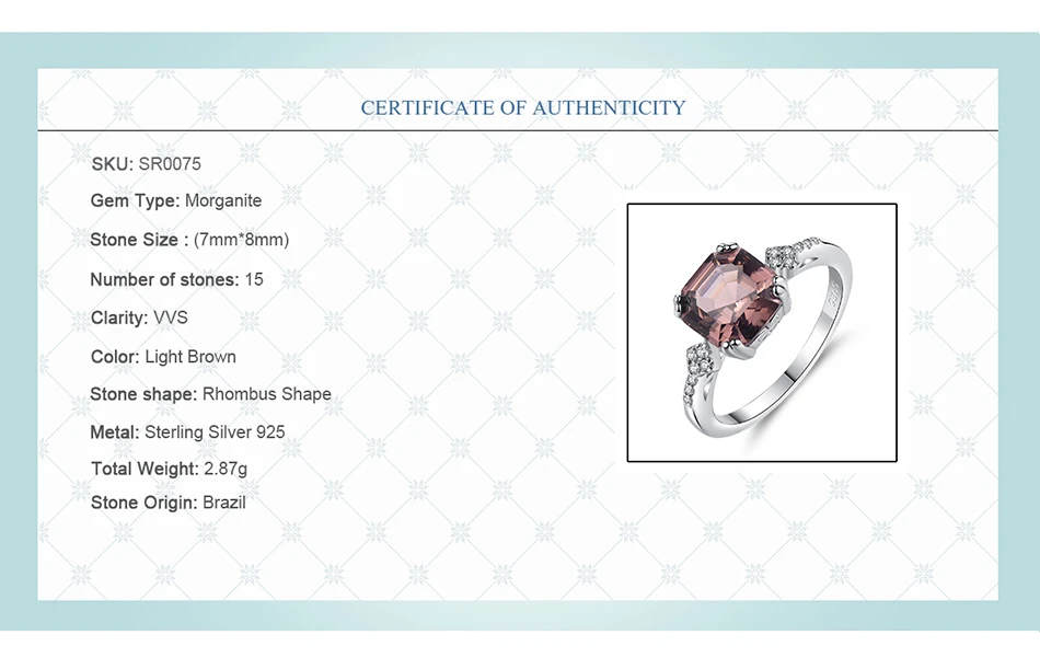 MSXNEOW Natural Nano дым Морган Камень Серебряное кольцо для Для женщин Мода S925 Fine Jewelry палец кольцо SR0075