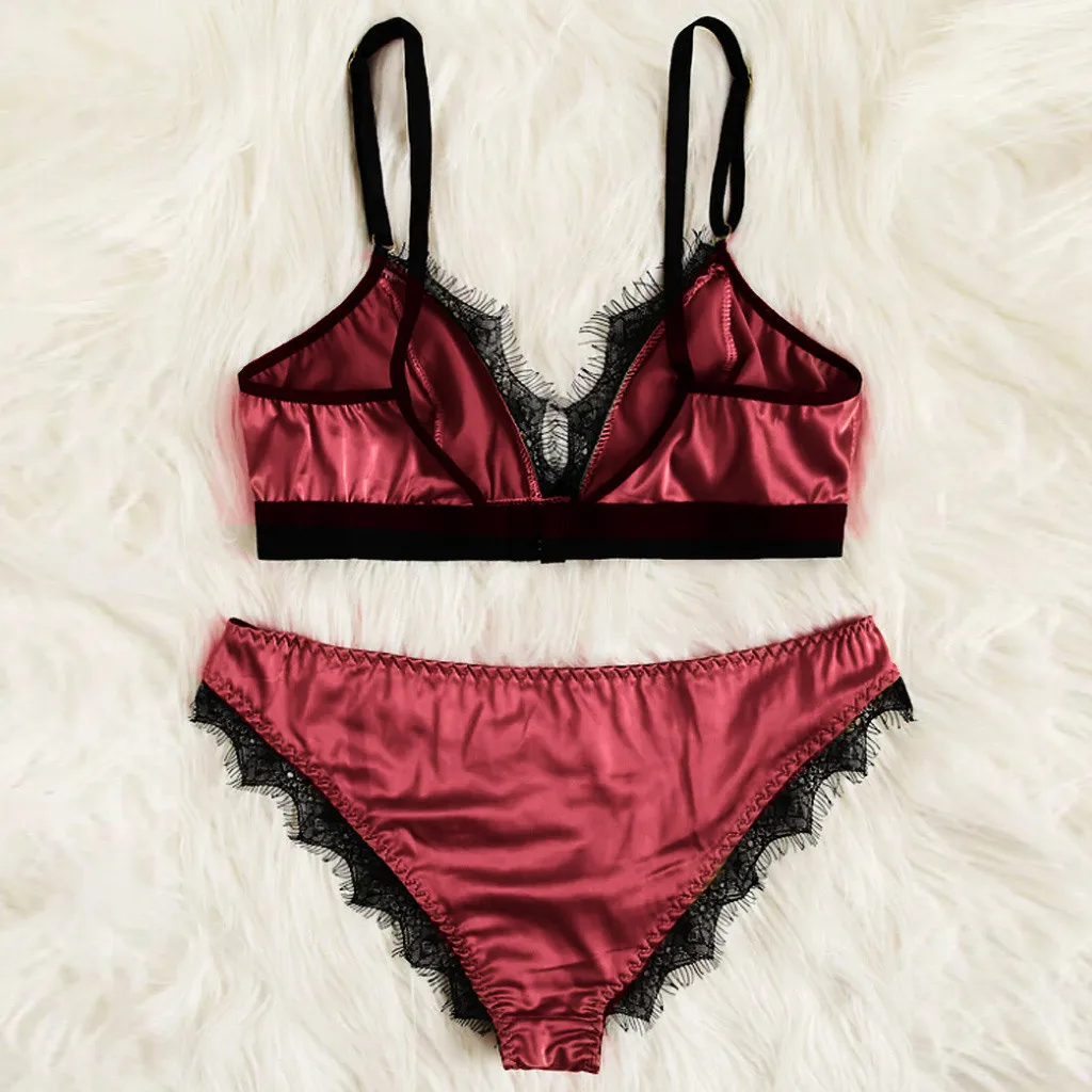 Новинка модное женское нижнее белье Соблазнительный комплект сатиновое