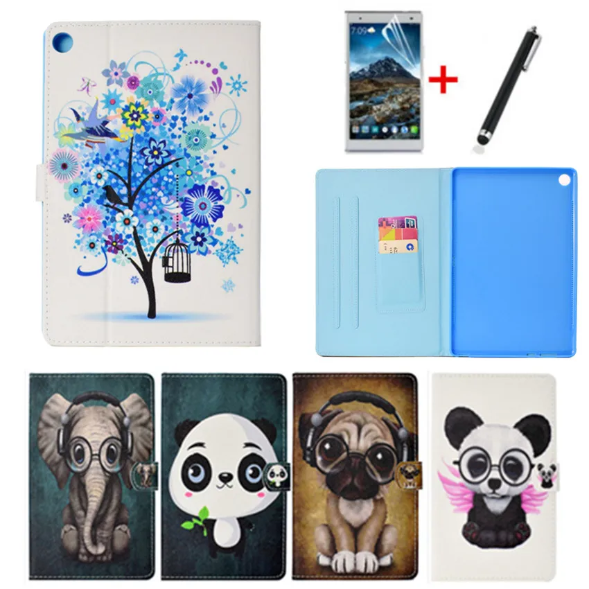 Модный чехол подставка из искусственной кожи с рисунком для планшета Huawei MediaPad M5 10