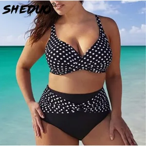 Купальник размера плюс, бразильский Женский комплект бикини, боди с принтом, купальный костюм с бантиком, купальник бикини, одежда для плавания в стиле пэчворк