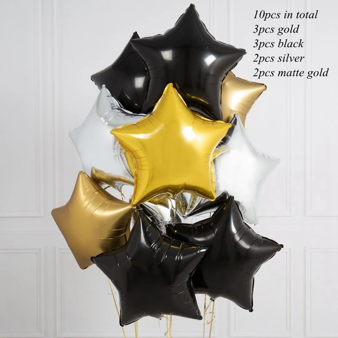 gold black star 1 комплект из черного золота, одноразовая посуда, воздушные шары на день рождения, позолоченные бумажные соломинки/чашка, украшение стола, Свадьба/Вечерние принадлежности - Цвет: gold black star