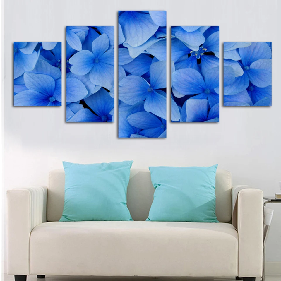 Cuadros Decoracion Модные 5 шт цветы для настенного декора Холст Картина Искусство Hd