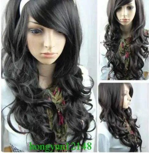 БЕСПЛАТНАЯ ДОСТАВКА Горячей жаропрочных Партия волос&gt&gt&gt&gt женская Черный