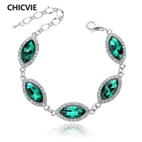 chicvie dropshipping green adjustable charm bracelets bangle for women gold stainless steel love jewelry bracelets sbr140597