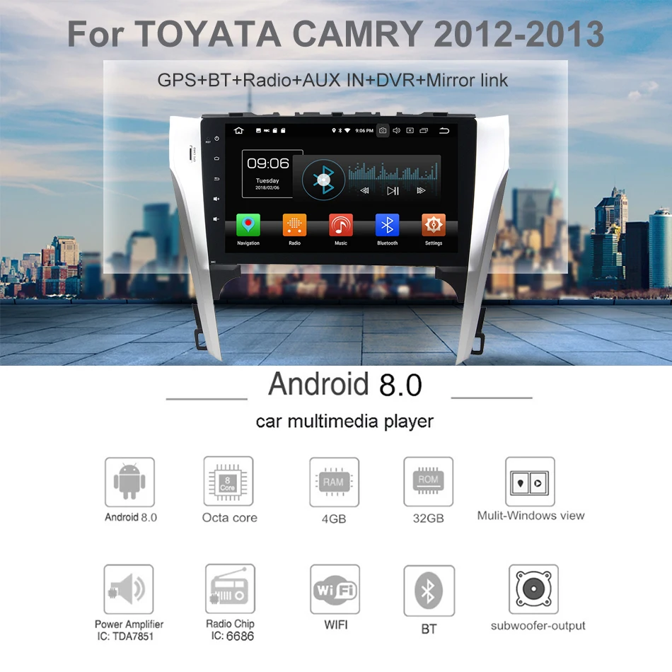 Dealcoo 2 Din автомобильное радио gps Android Авторадио 2din Центральный Мультимедиа для Toyota