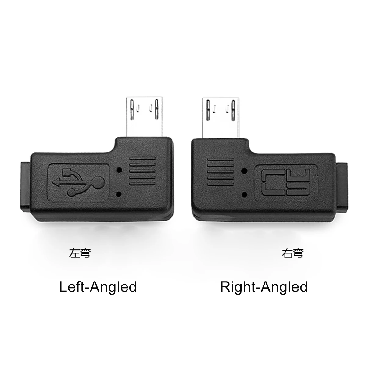 

CY Cable CY 9mm Long Connector 90 Degree Left Angled Micro USB 2.0 5pin Male to Female M to F Extension Adapter