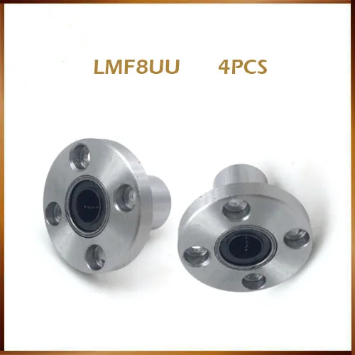 Lmf8uu 4 шт./лот LMF8UU LMF10UU LMF6UU LM12UU LM8LUU 8 мм фланцевый Линейный шарикоподшипник для