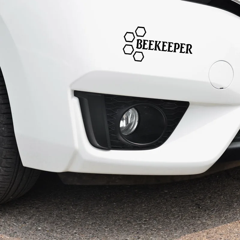 YJZT 16x8 см Виниловая оригинальная наклейка пчелиного вратаря черная/серебряная на