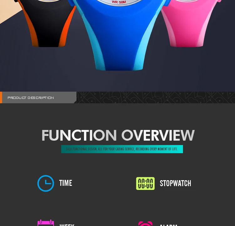 SKMEI Children LCD Electronic Digital Watch Sport Watches Stop Watch Luminous 5Bar Waterproof Kids Wristwatches For Boys Girls