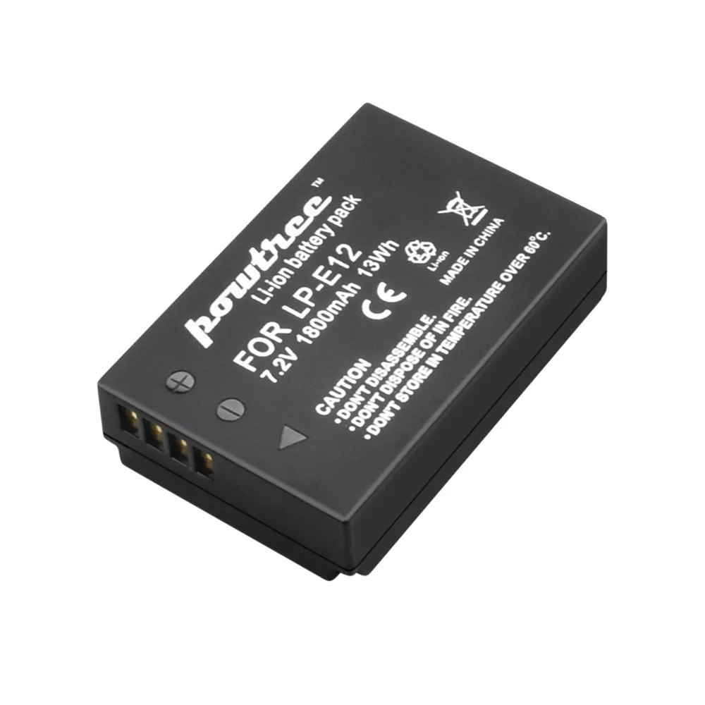 Powtree для Canon 7 2 V 1800mAh LP-E12 LP E12 LPE12 литий-ионный аккумулятор + зарядное устройство
