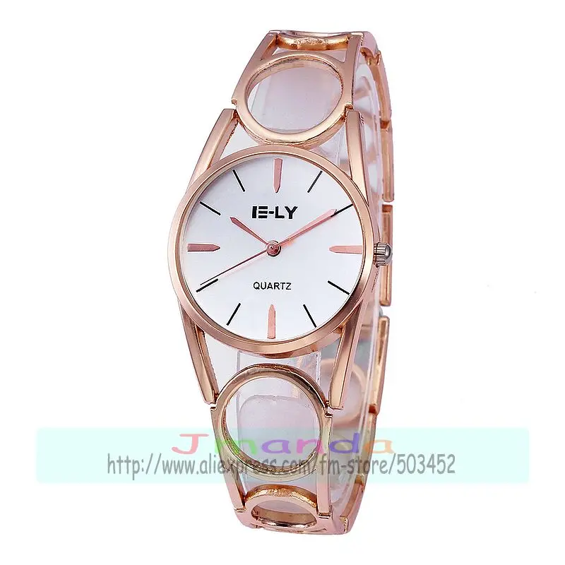 100 шт./лот ELY-030 модные элегантные женские часы-браслет с черным и белым
