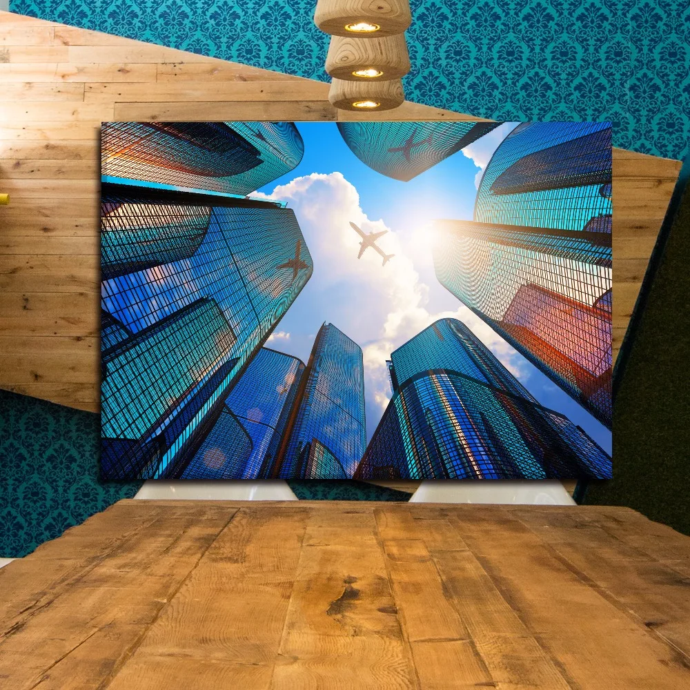 Unique Angle Of View Sky Airplane Classic Photography Art Prints On Canvas Poster Wall Picture No Frame Home decor Living Room | Дом и сад